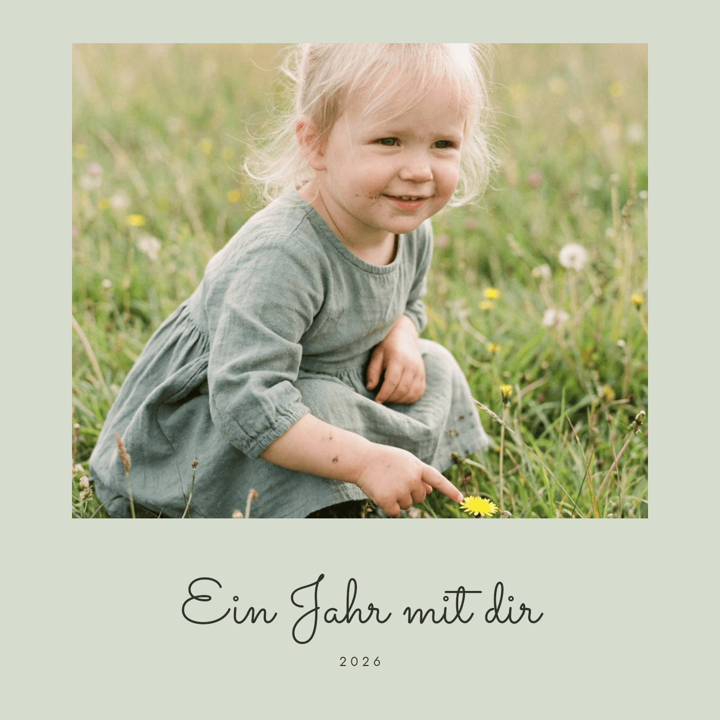 Cover-Vorlage „Ein Jahr mit dir"