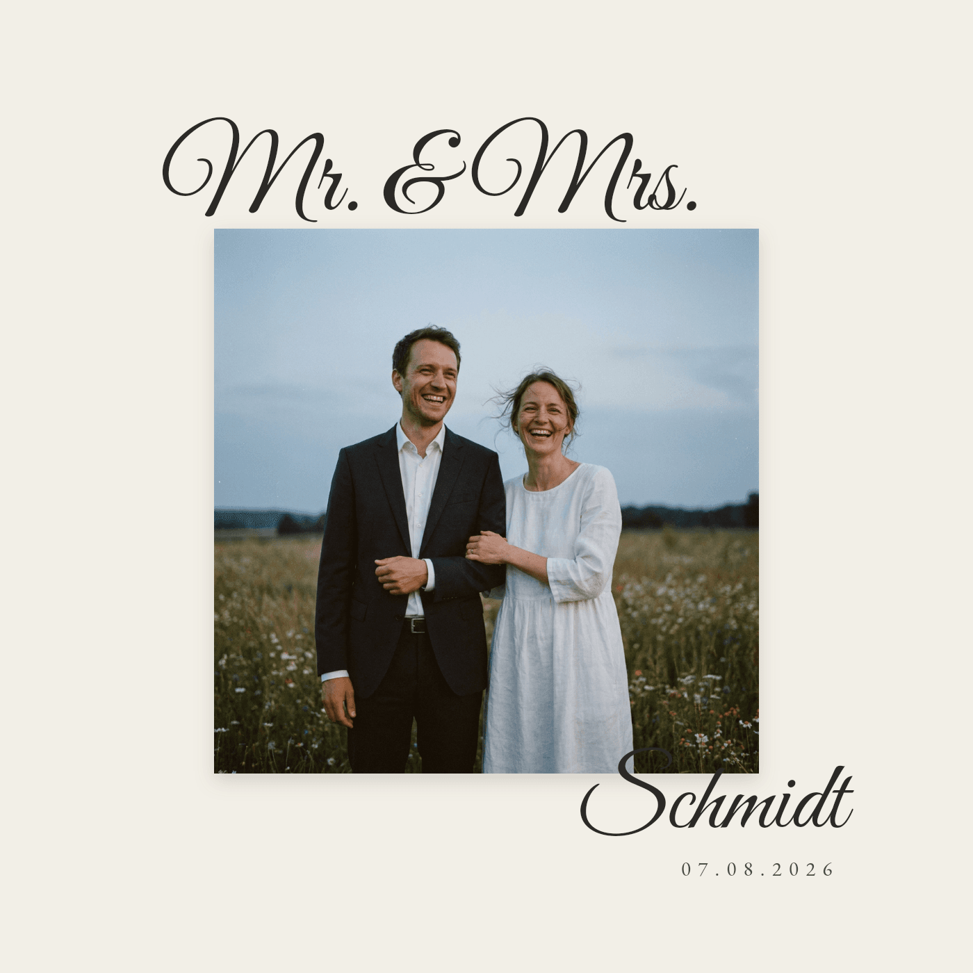 Cover-Vorlage „Mr. & Mrs."