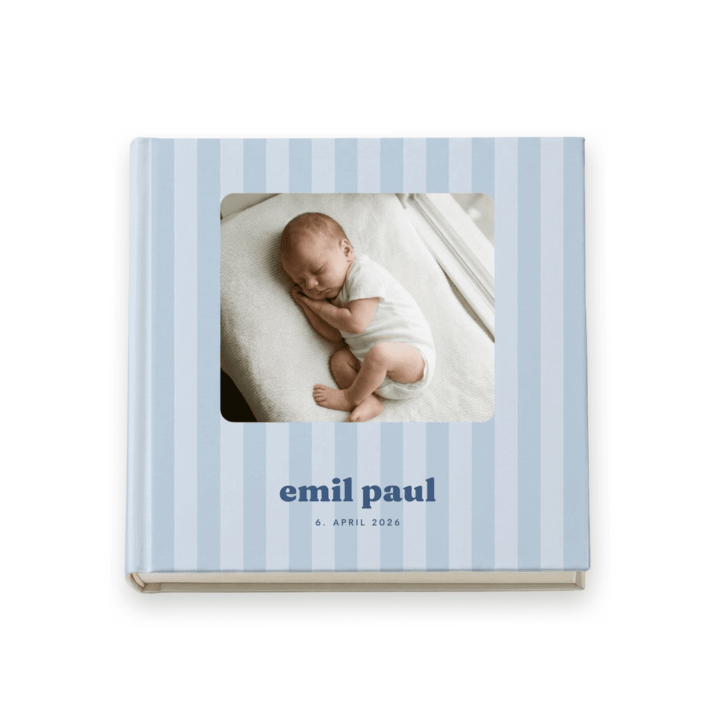 Babyalbum Junge — Fotobuch, 21 × 21 cm