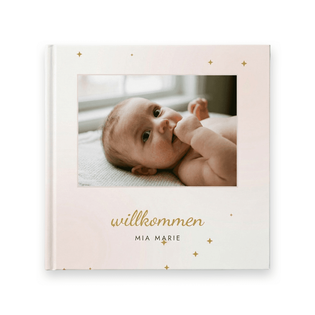 Willkommen (Sterne) — Fotobuch, 21 × 21 cm