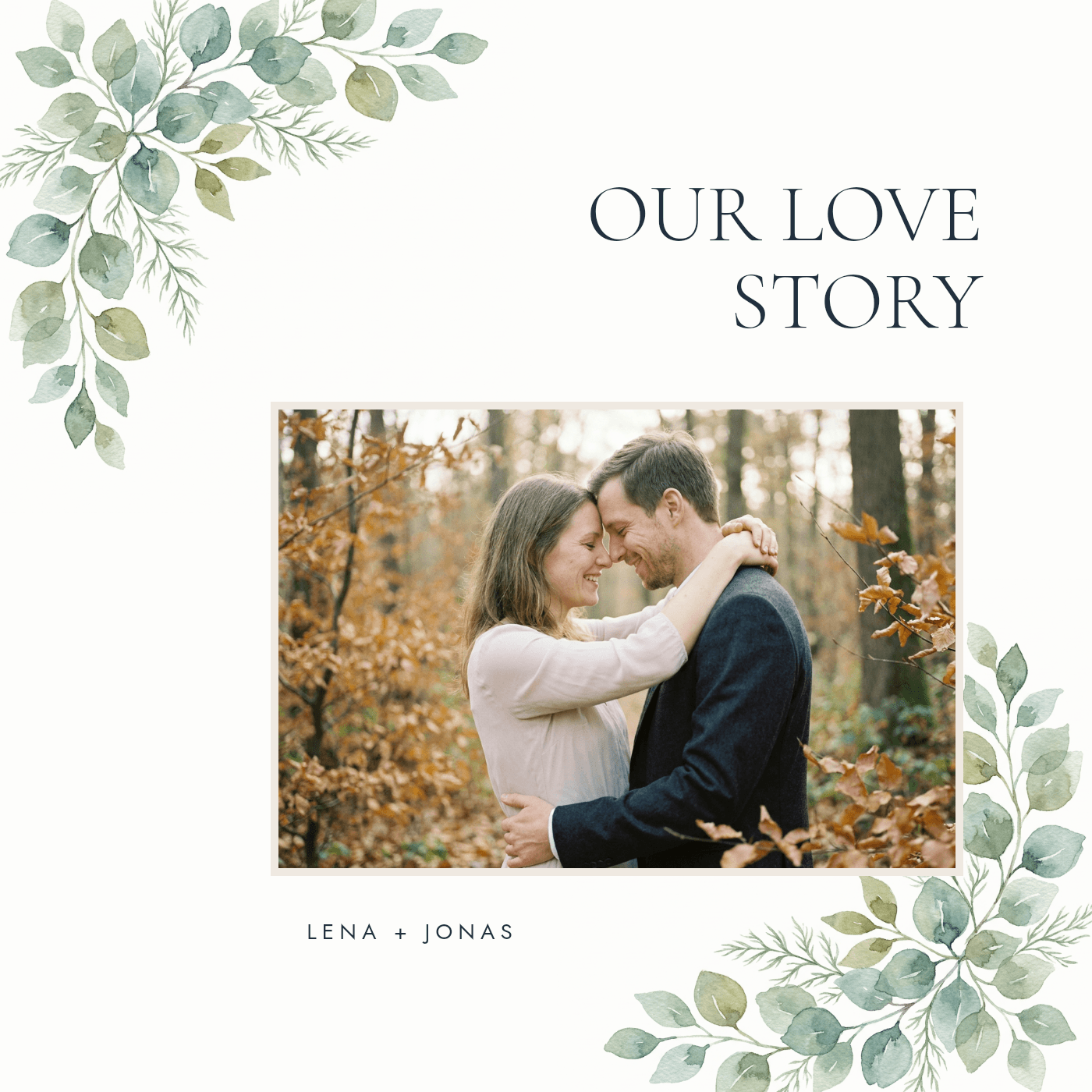 Cover-Vorlage „Our Love Story"