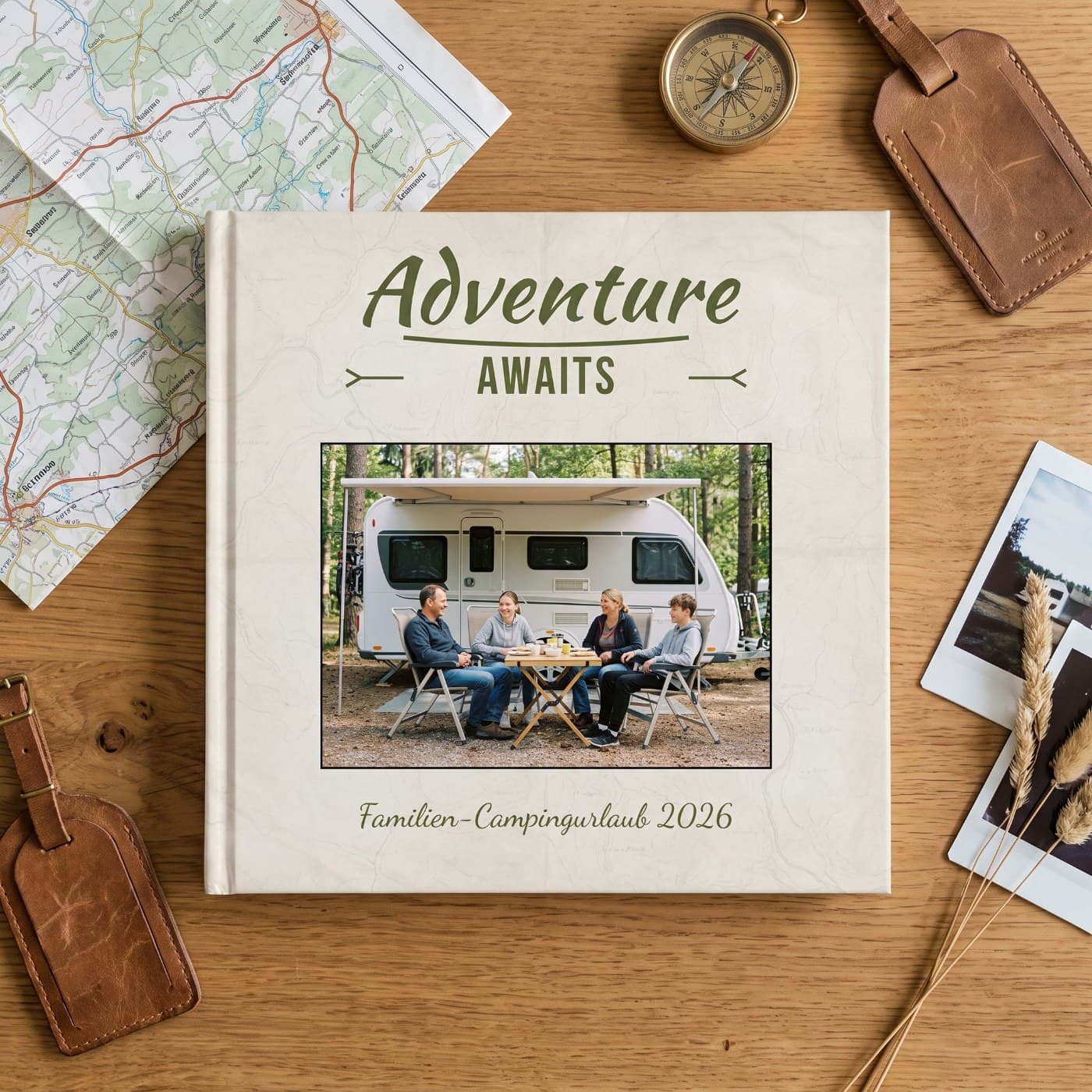 Adventure Awaits — Fotobuch, 21 × 21 cm