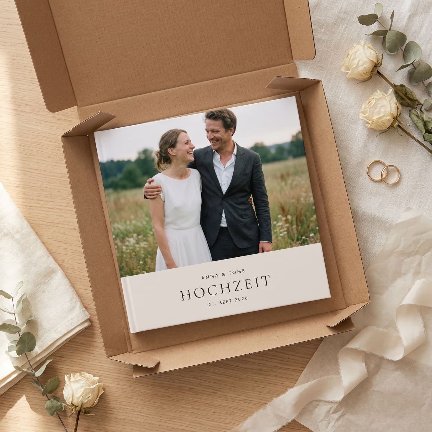 „Hochzeit" im geöffneten Versandkarton