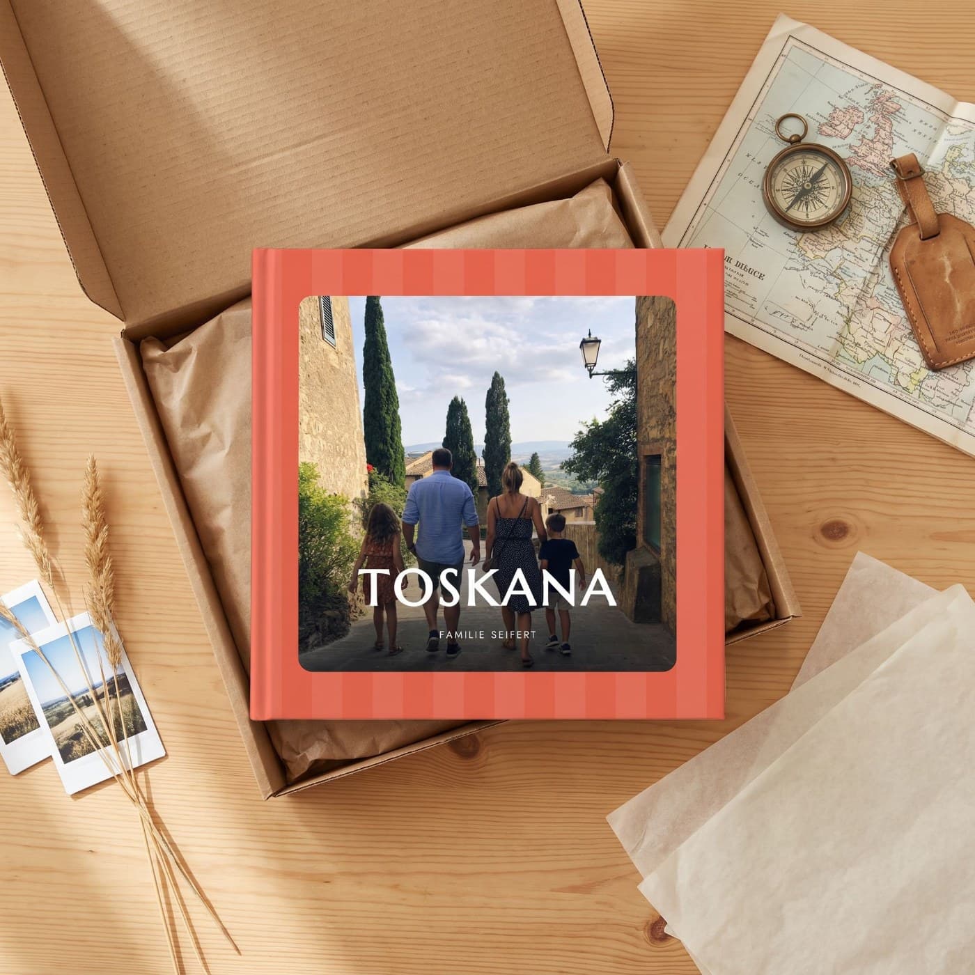 „Toskana" im geöffneten Versandkarton