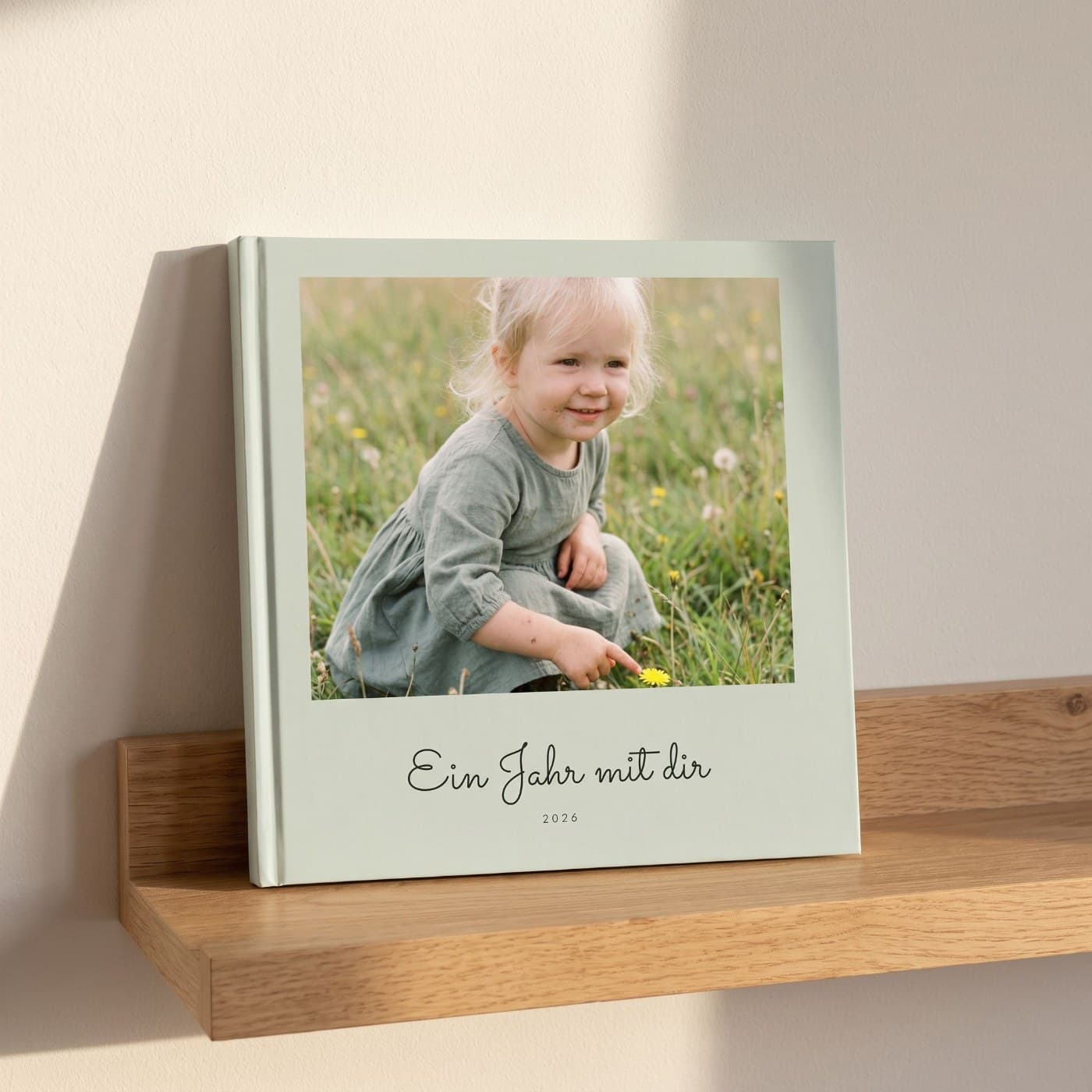 Das fertig gedruckte Fotobuch „Ein Jahr mit dir"