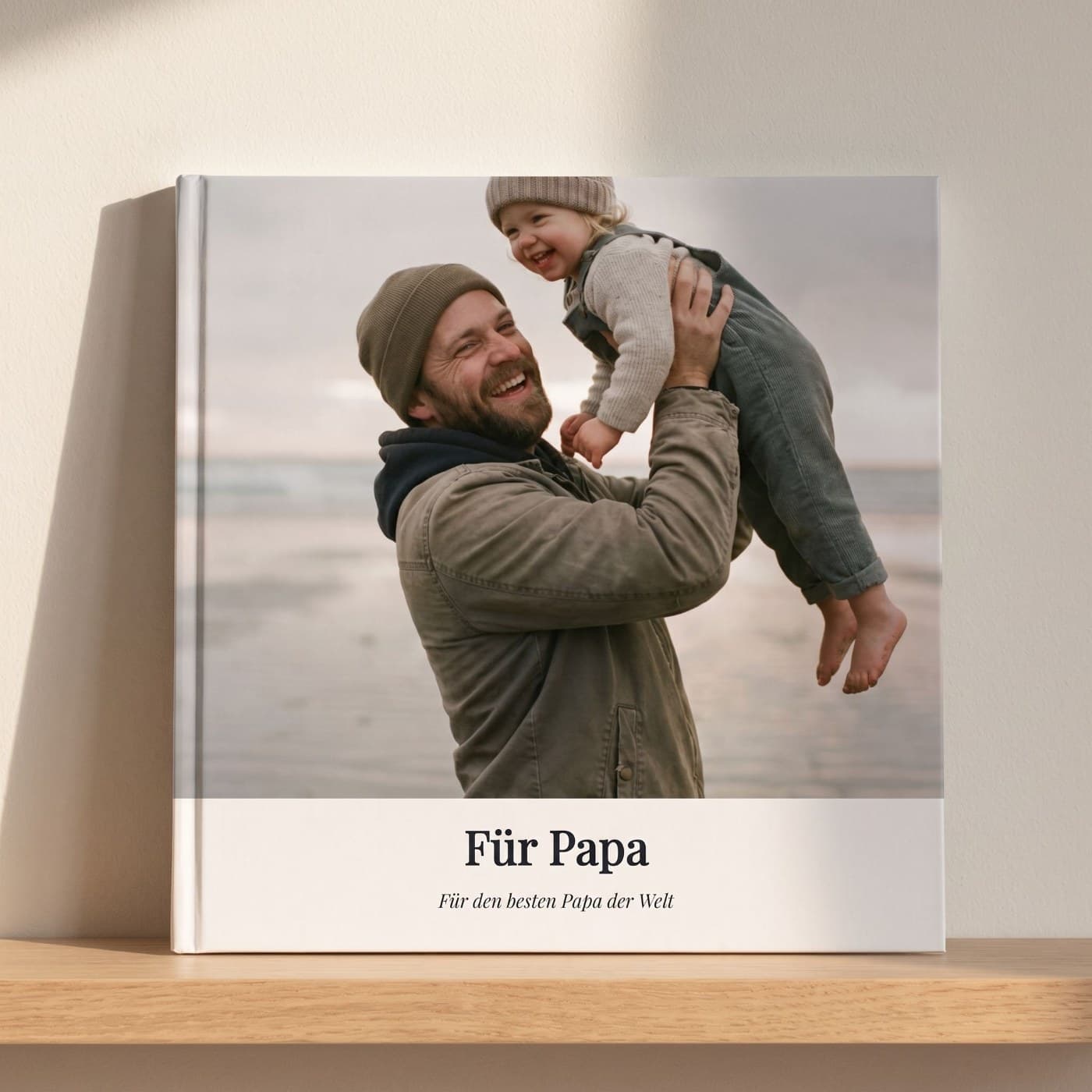 Das fertig gedruckte Fotobuch „Für Papa"