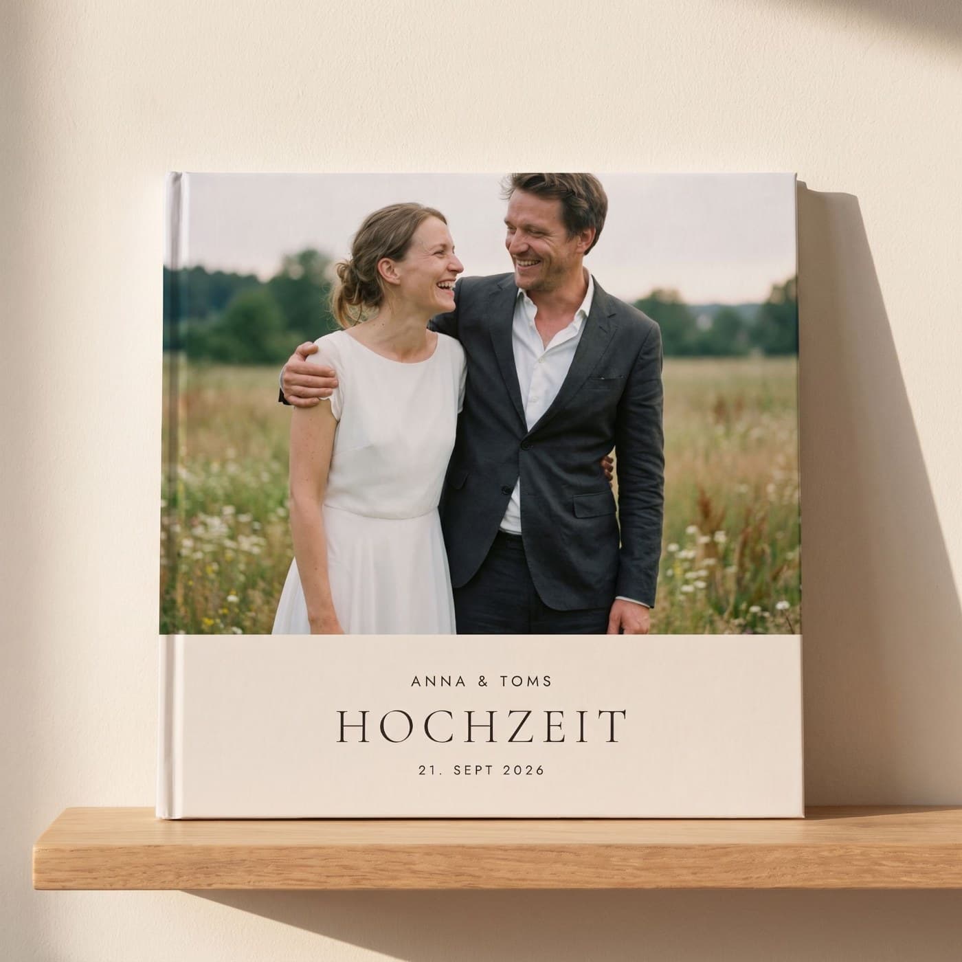 Das fertig gedruckte Fotobuch „Hochzeit"