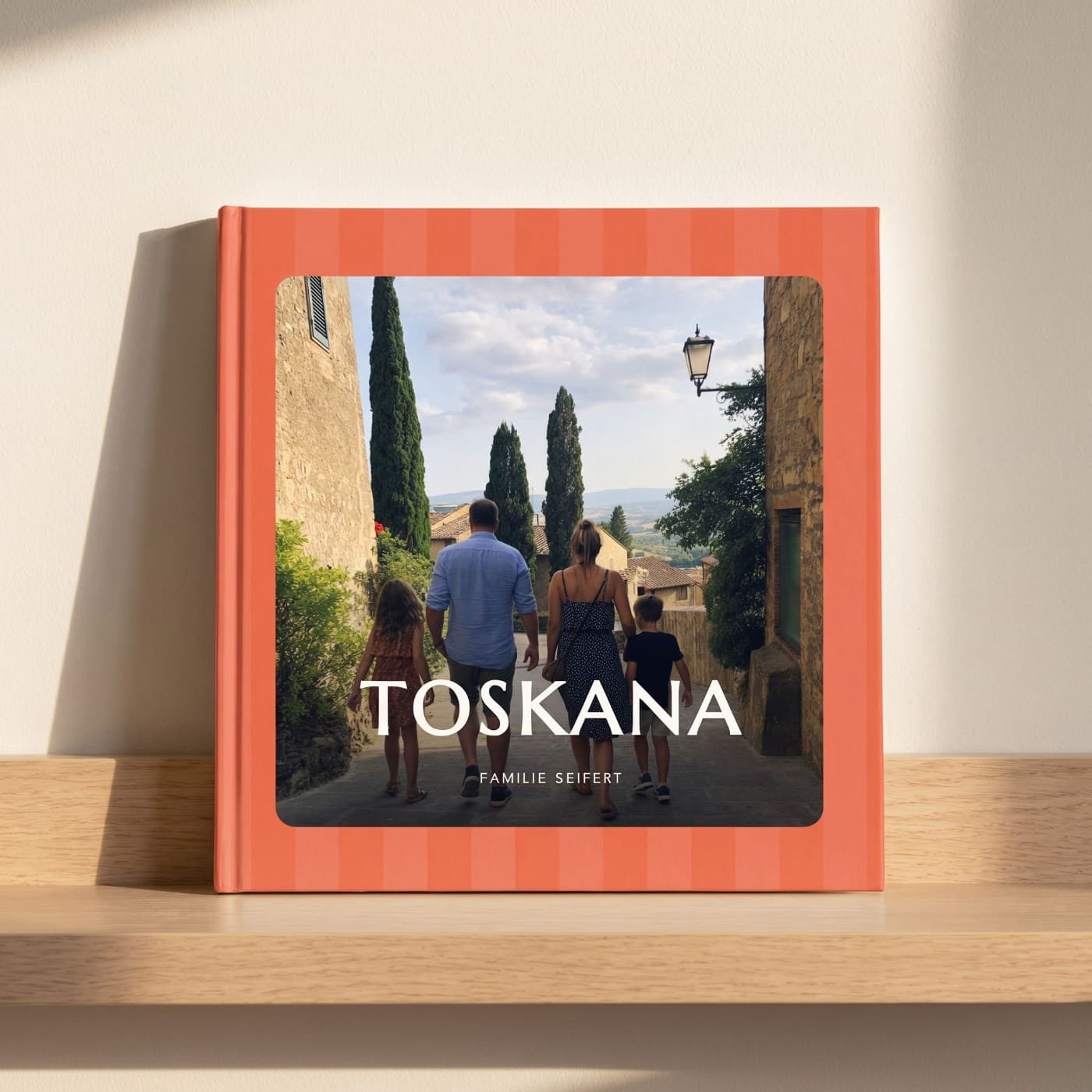Das fertig gedruckte Fotobuch „Toskana"
