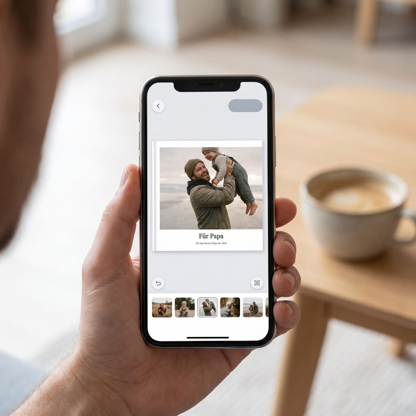 „Für Papa" wird am Handy gestaltet