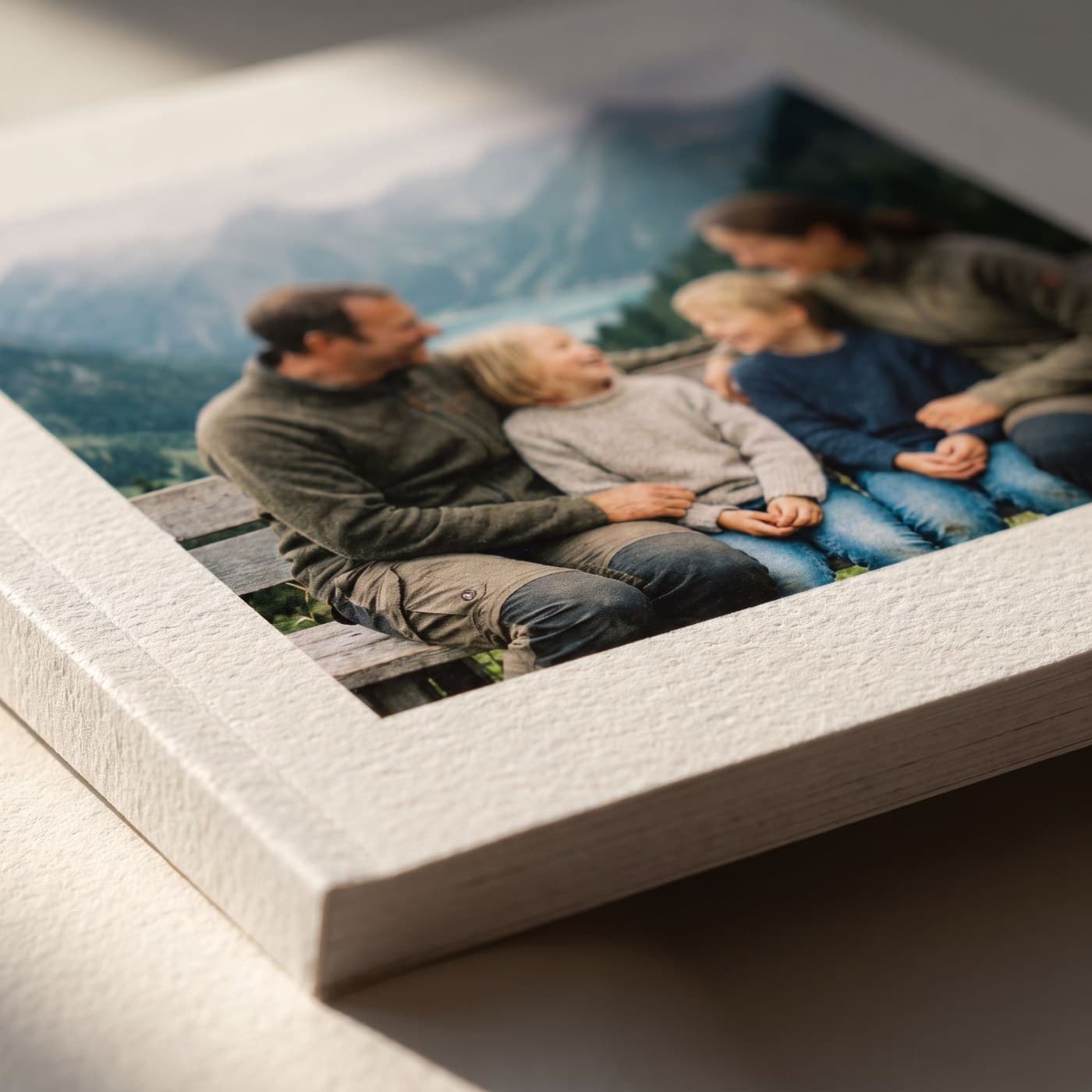 Close-up van een gedrukte pagina uit “Familienreise”