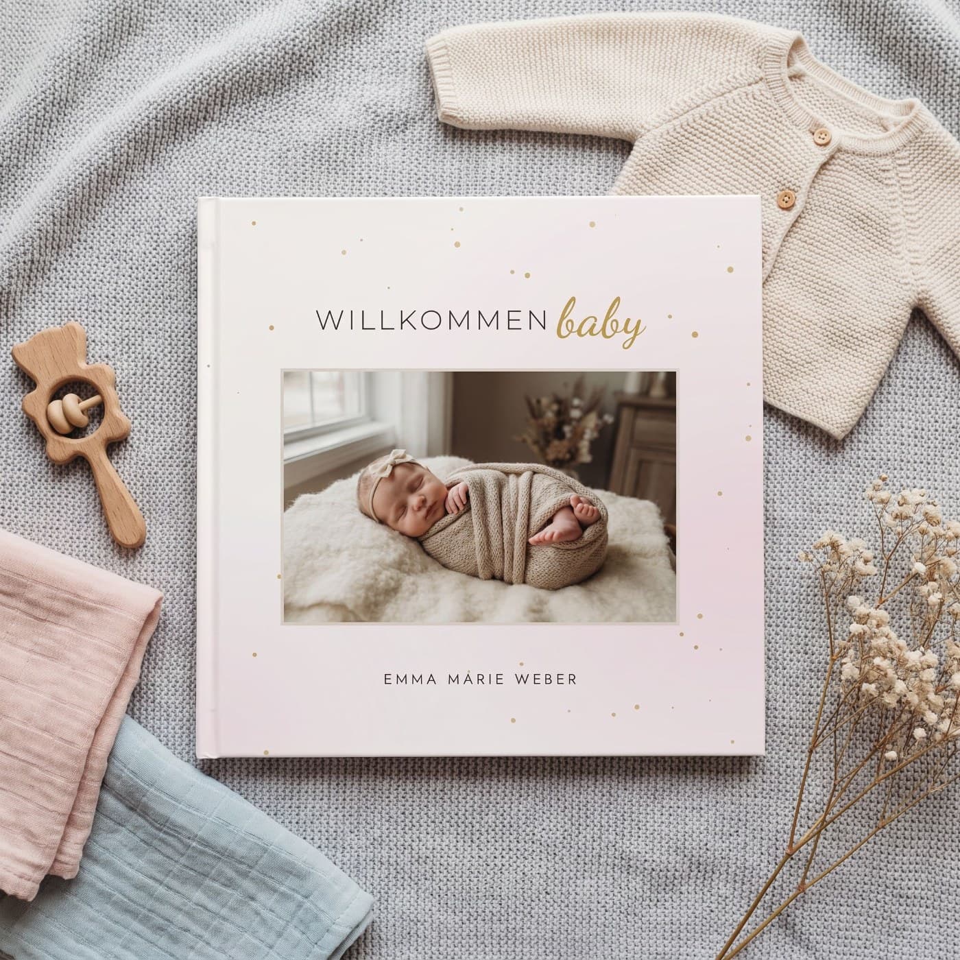 Willkommen Baby — Fotobuch, 21 × 21 cm