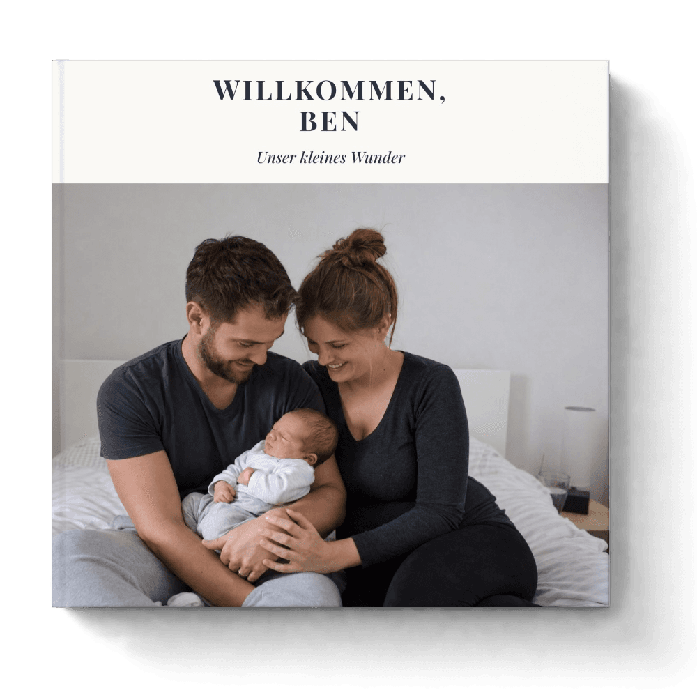 Beispiel: Fotobuch „Willkommen, Ben“