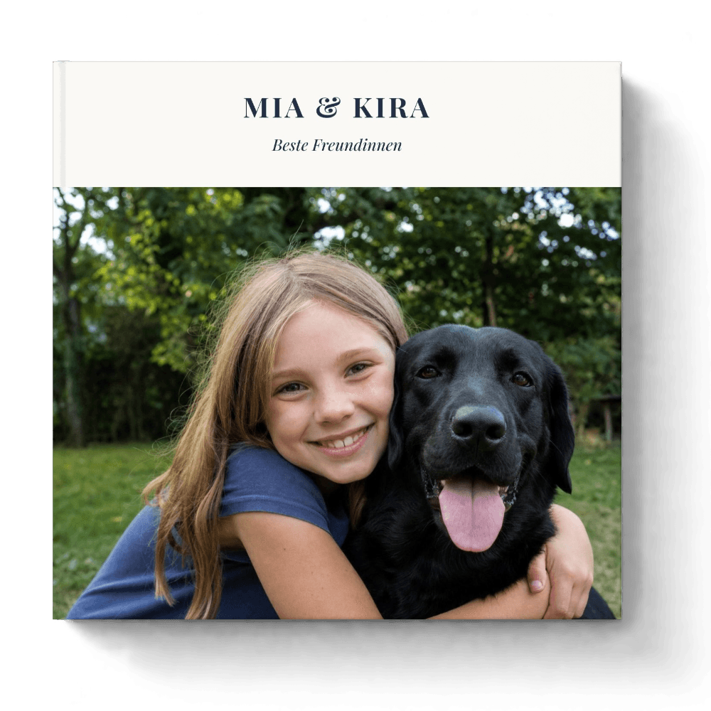 Beispiel: Fotobuch „Mia & Kira“