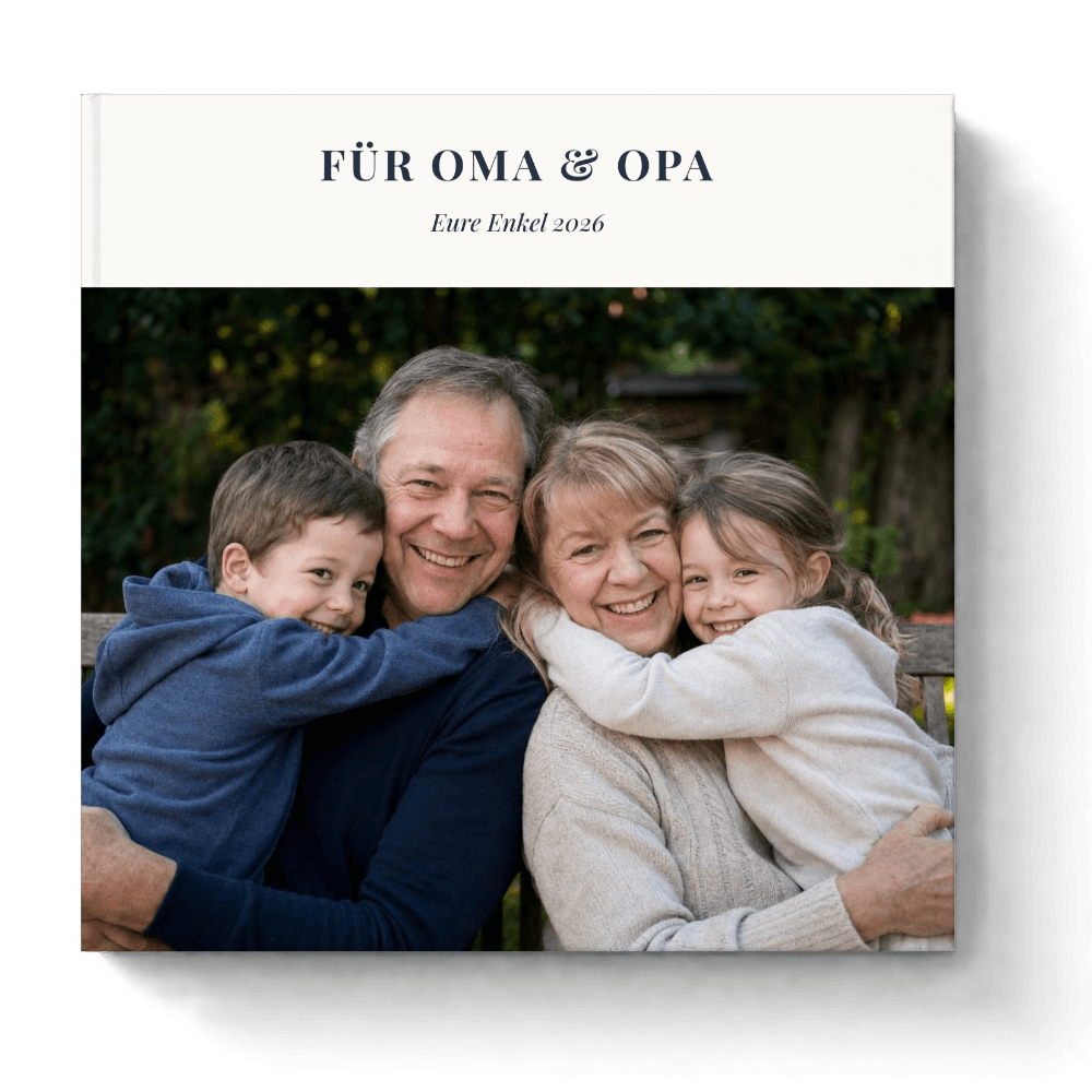 Beispiel: Fotobuch „Für Oma & Opa“