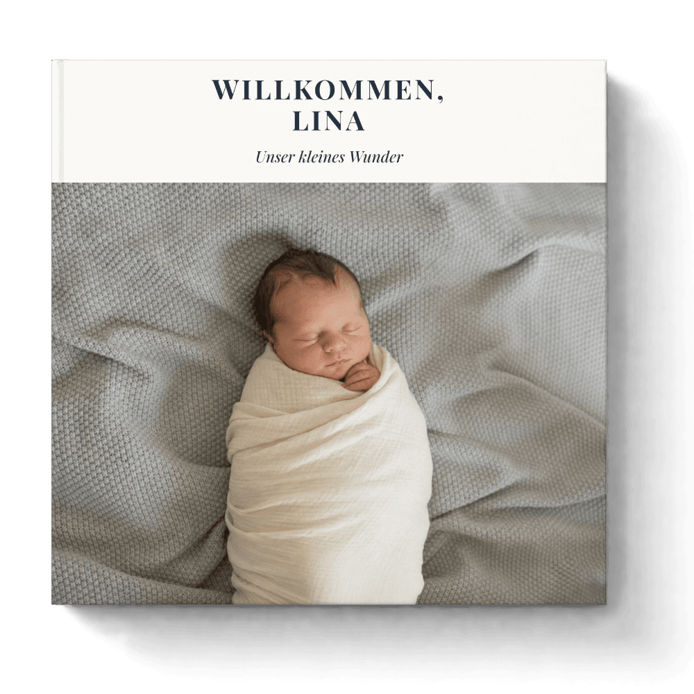 Voorbeeld: fotoboek “Willkommen, Lina”