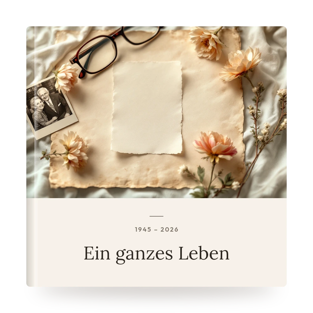 Erinnerungsbuch – Beispiel-Cover mit eigenem Foto und Titel