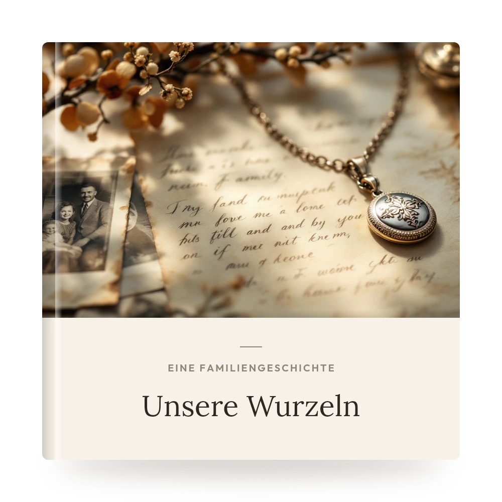 Familienchronik-Fotobuch – Beispiel-Cover mit eigenem Foto und Titel