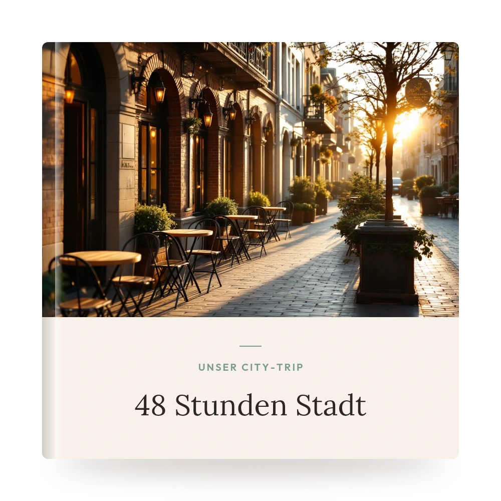 Städtereise-Fotobuch – Beispiel-Cover mit eigenem Foto und Titel